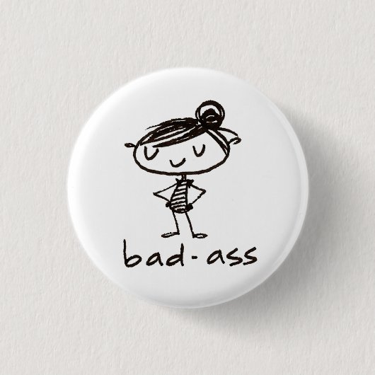 badass-knop ronde button 3,2 cm (Voorkant)