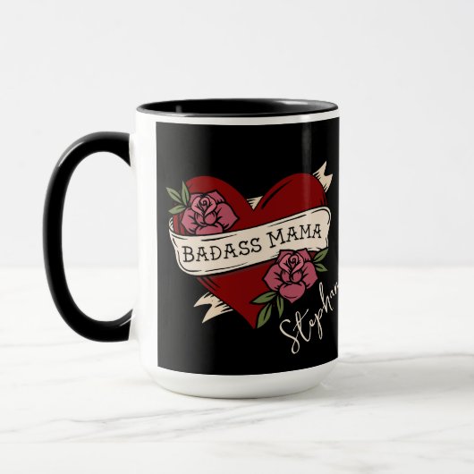 Badass Mama Gepersonaliseerde Koffie Mok (Links)