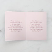 Badass Mama Stofblauw & Roze Glitter Moederdag Feestdagen Kaart (Binnen)