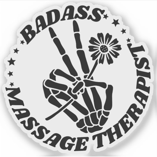 Badass Massage Therapist Sticker (Voorkant)