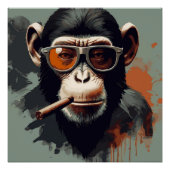 Badass Monkey Perfect Poster (Voorkant)