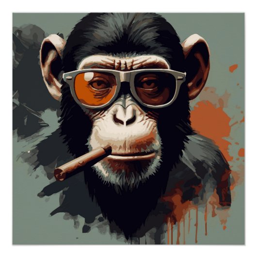 Badass Monkey Perfect Poster (Voorkant)