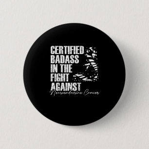 Badass Neuroendocrine Cancer Awareness NET Zebra R Ronde Button 5,7 Cm