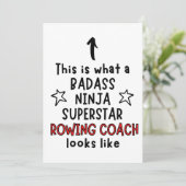 Badass, Ninja, Superstar, roeibus Kaart (Staand voorkant)