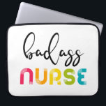 Badass Nurse Laptop Sleeve<br><div class="desc">Een helder en stijlvol ontwerp voor alle badass-verpleegkundigen en verzorgers!</div>