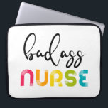 Badass Nurse Laptop Sleeve<br><div class="desc">Een helder en stijlvol ontwerp voor alle badass-verpleegkundigen en verzorgers!</div>