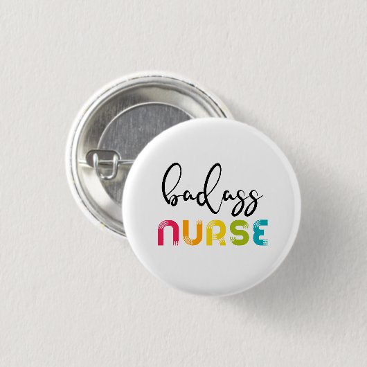 Badass Nurse Ronde Button 3,2 Cm (Voorkant /achterkant)