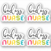 Badass Nurse Sticker (Voorkant)