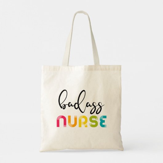 Badass Nurse Tote Bag (Achterkant)