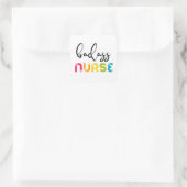 Badass Nurse Vierkante Sticker (Tas)