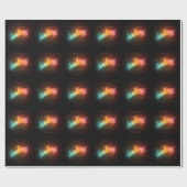 Badass Rainbow Neon Sign Cadeaupapier (Vlak)
