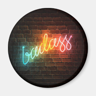 Badass Rainbow Neon Sign Magneet
