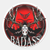 Badass Ronde Sticker (Voorkant)