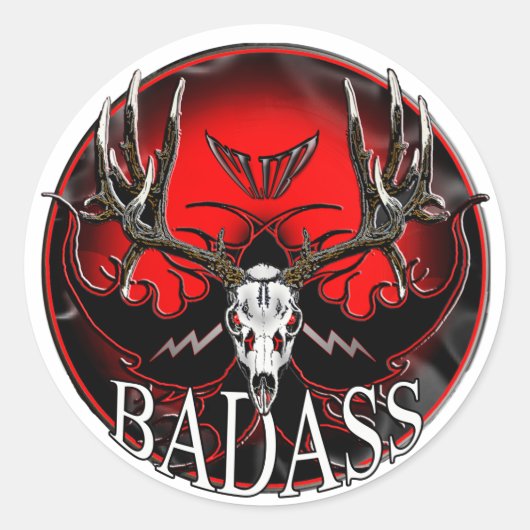 Badass Ronde Sticker (Voorkant)