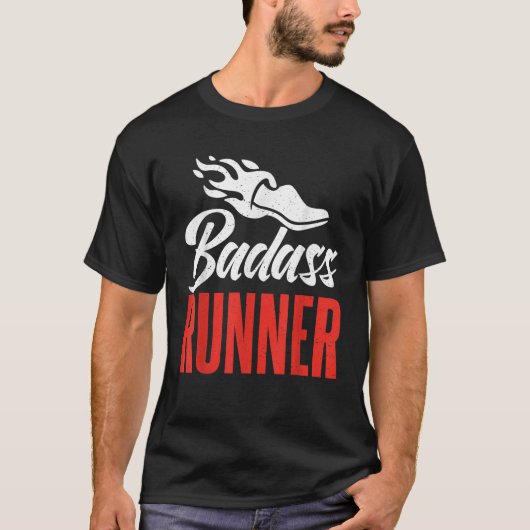 Badass Runner Marathon Runner T-Shirt (Voorkant)
