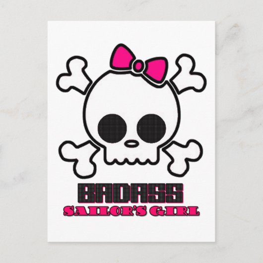 Badass Sailor's Girl Briefkaart (Voorkant)