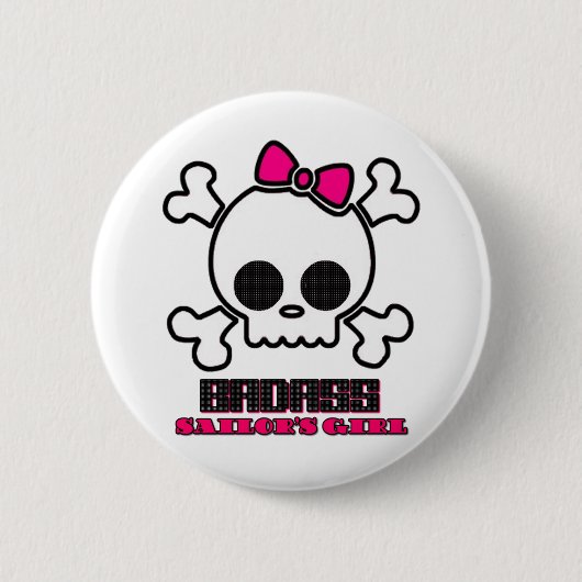 Badass Sailor's Girl Ronde Button 5,7 Cm (Voorkant)
