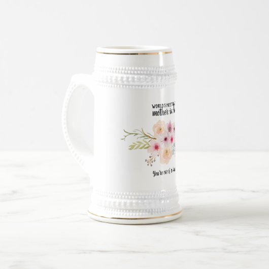 BADASS schoonmoeder geschenk - Een van een soort b Bierpul (Voorkant links)