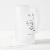 Badass Shark Guy Matglas Bierpul (Voorkant rechts)