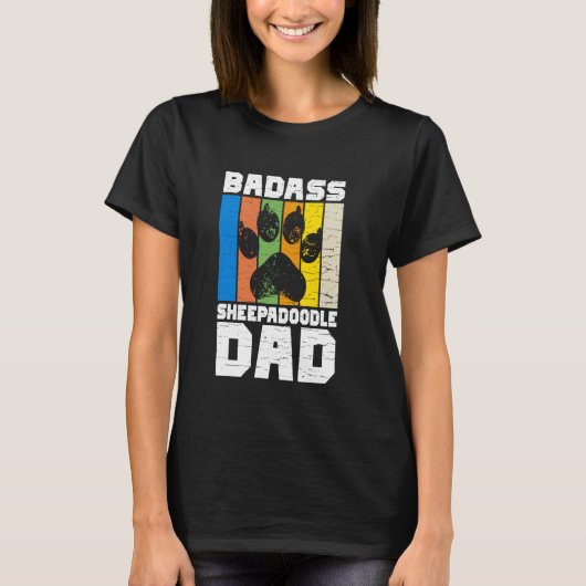 Badass Sheepadoodle Dad Sheepadoodle T-shirt (Voorkant)