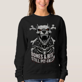 Badass Skeleton Bulldog Gothic Skull Trui