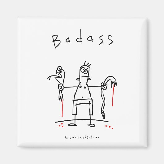 Badass slangenjongen magneet (Voorkant)