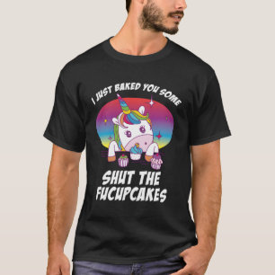 Badass sloot de Fucupcakes grap eenhoorn onbeschof T-shirt