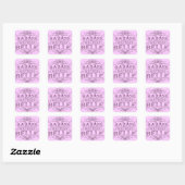 Badass Southern Belle Vierkante Sticker (Vel)
