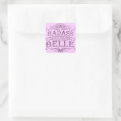 Badass Southern Belle Vierkante Sticker (Tas)