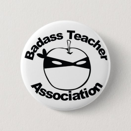 Badass Teacher Association - Ninja Apple pin Ronde Button 5,7 Cm (Voorkant)