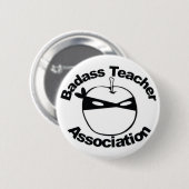 Badass Teacher Association - Ninja Apple pin Ronde Button 5,7 Cm (Voorkant /achterkant)