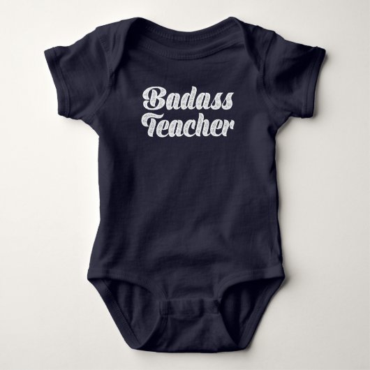 Badass Teacher Typografie T-shirt (Voorkant)