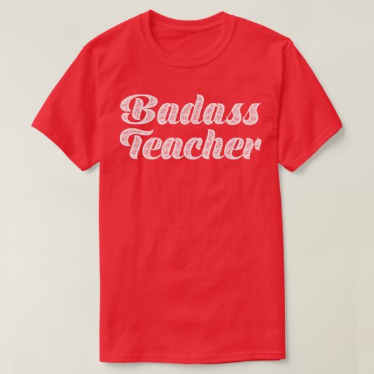 Badass Teacher Typografie T-shirt (Design voorkant)