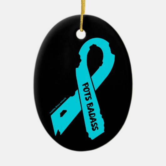 Badass/Torn Ribbon...POTS keramisch sierlijk Ornament (Voorkant)