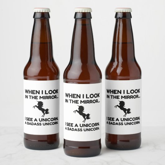 BADASS UNICORN BIER ETIKET (Flessen)