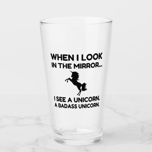 BADASS UNICORN GLAS (Voorkant)