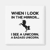 BADASS UNICORN MAGNEET (Voorkant)
