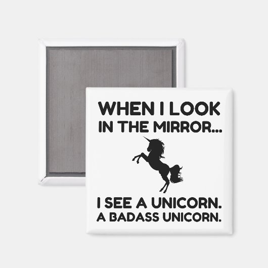 BADASS UNICORN MAGNEET (Voorkant / Achterkant)