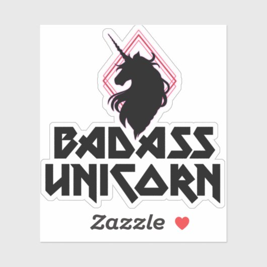 Badass Unicorn Sticker (Vel)