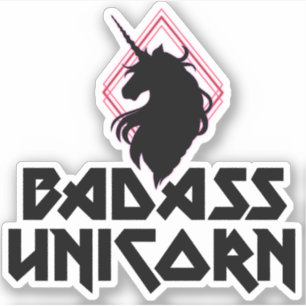 Badass Unicorn Sticker
