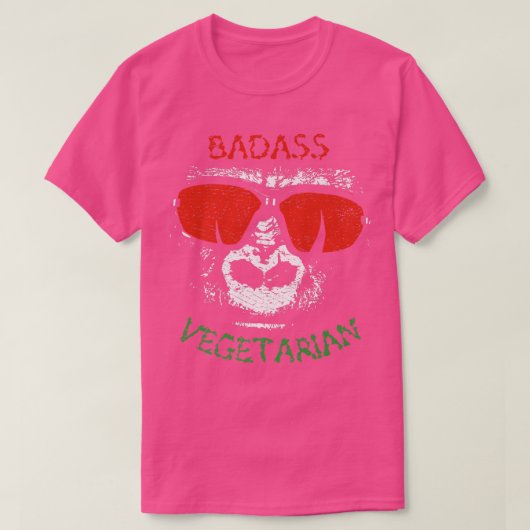 Badass vegetarian (gorilla) grappige coole veggie  t-shirt (Design voorkant)