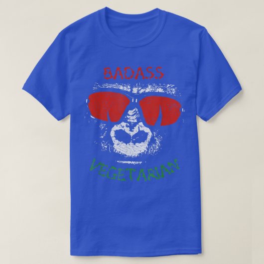 Badass vegetarian (gorilla) grappige coole veggie t-shirt (Design voorkant)