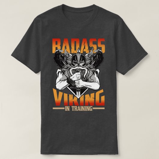 Badass Viking in training Valhalla Norse Fan Vikin T-shirt (Design voorkant)