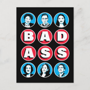 Badass-vrouwen: Stacey RBG AOC Katie Kamala Warren Briefkaart