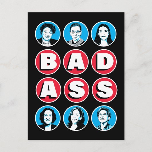 Badass-vrouwen: Stacey RBG AOC Katie Kamala Warren Briefkaart (Voorkant)