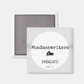badassschrijvers Podcast Square Magnet (Voorkant / Achterkant)