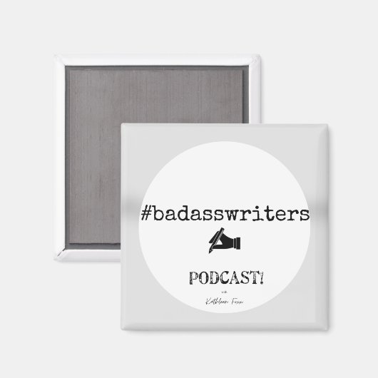 badassschrijvers Podcast Square Magnet (Voorkant / Achterkant)