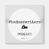 badassschrijvers Podcast Square Magnet (Voorkant)