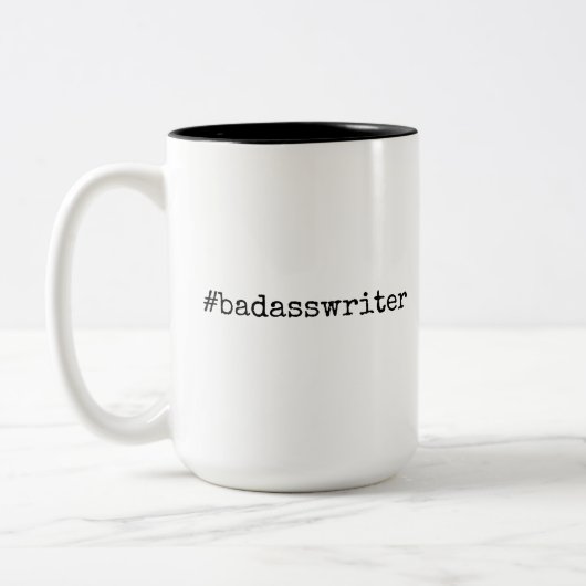 badasswriter bestie mok - groot (Links)