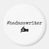 badasswriter cirkel magnet (Voorkant)